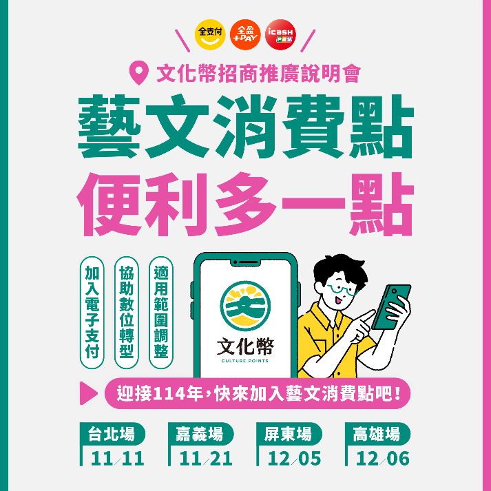 114年度『藝文消費點，便利多一點』招商