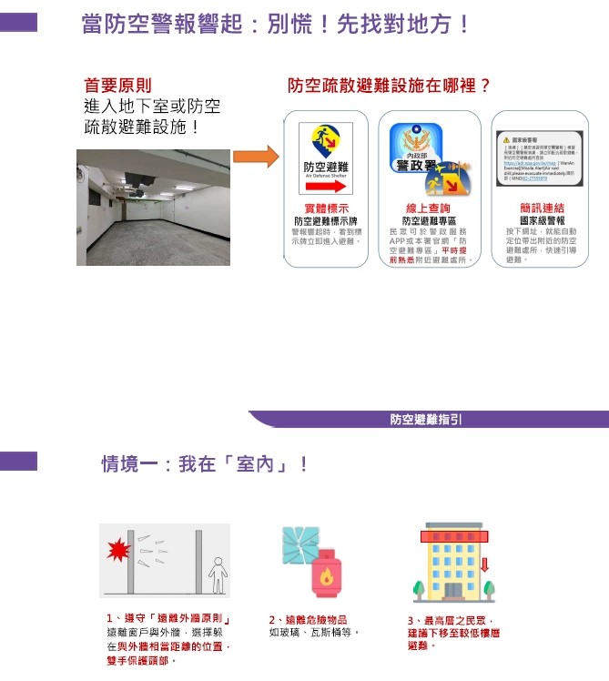 當防空警報響起-室內避難方式